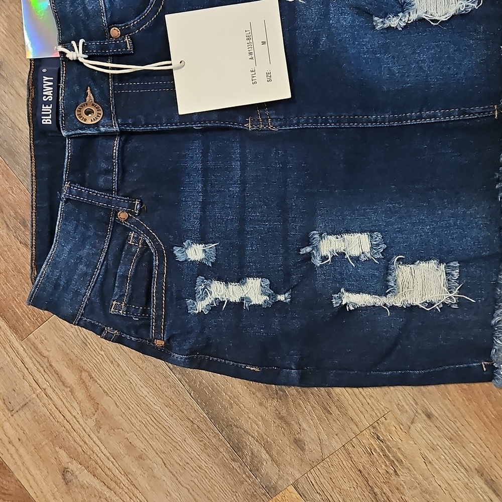 👗BLUE SAVVY Denim Mini Skirt - Picture 3 of 9
